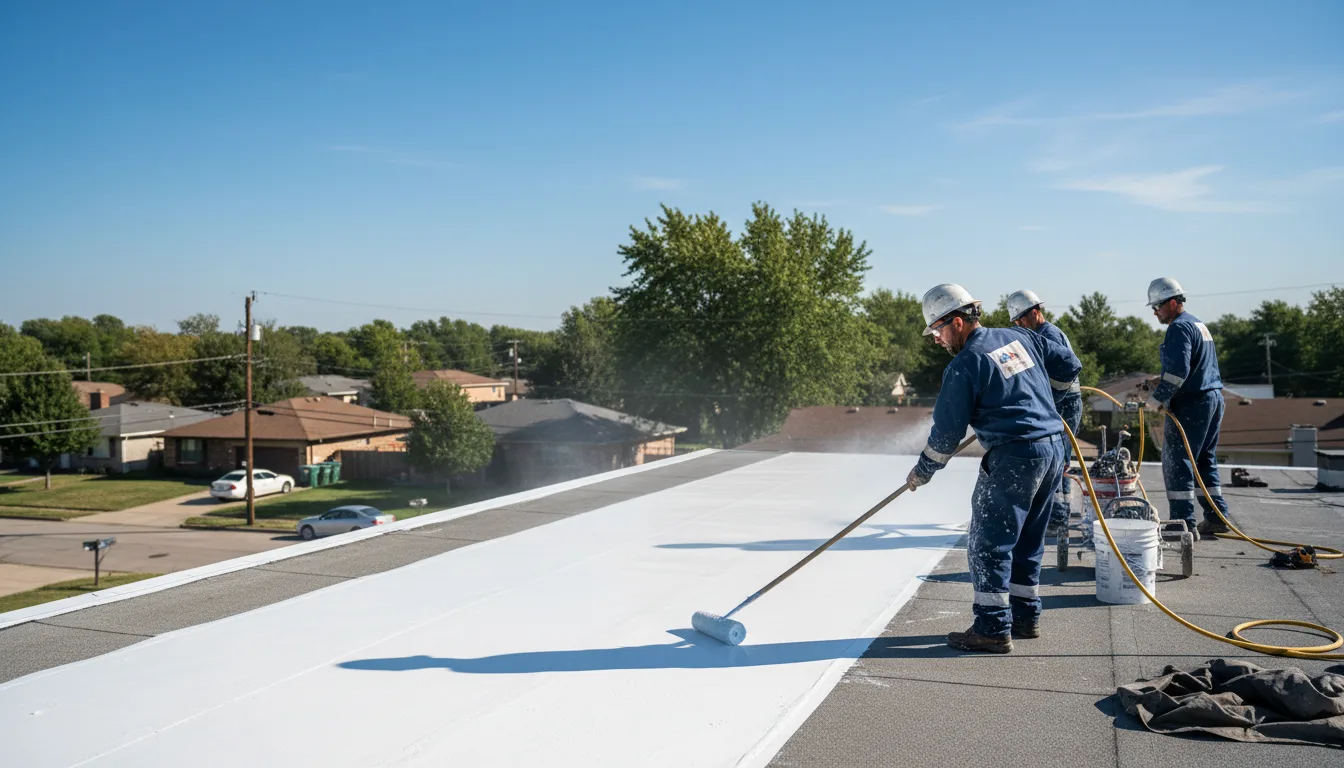 Commercial roof coating in Camden, TX near me
